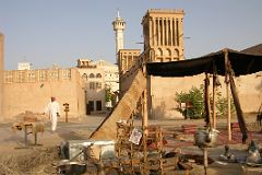 Dubai 03 01 Bastakia Entrance With Desert Camp Mosque.JPG